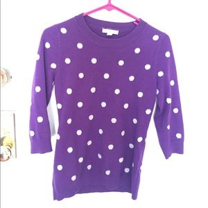 Purple polka dot sweater